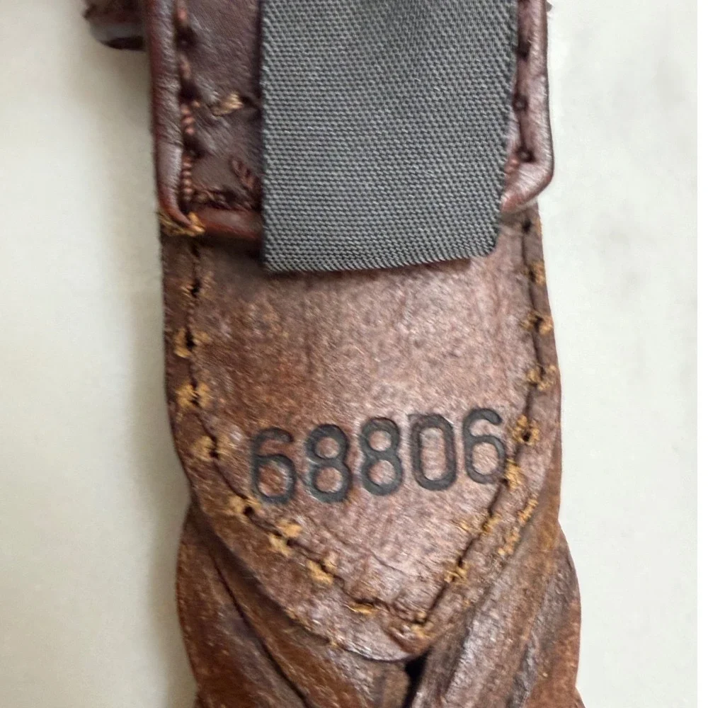 VTG Brighton Braided Woven Leather Belt Men 40 Brown Brass Buckle Casual Classic